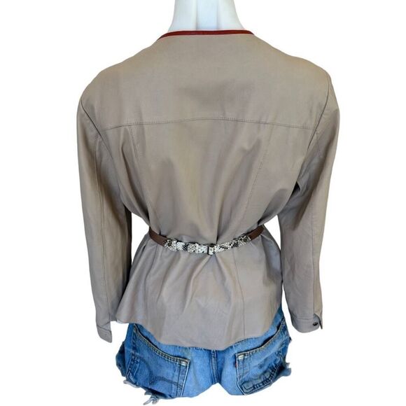 Women's Tan and Brown Jacket - Picture 2 of 4